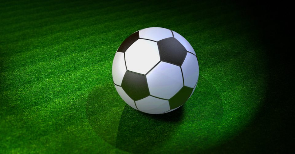 animated soccer ball on field